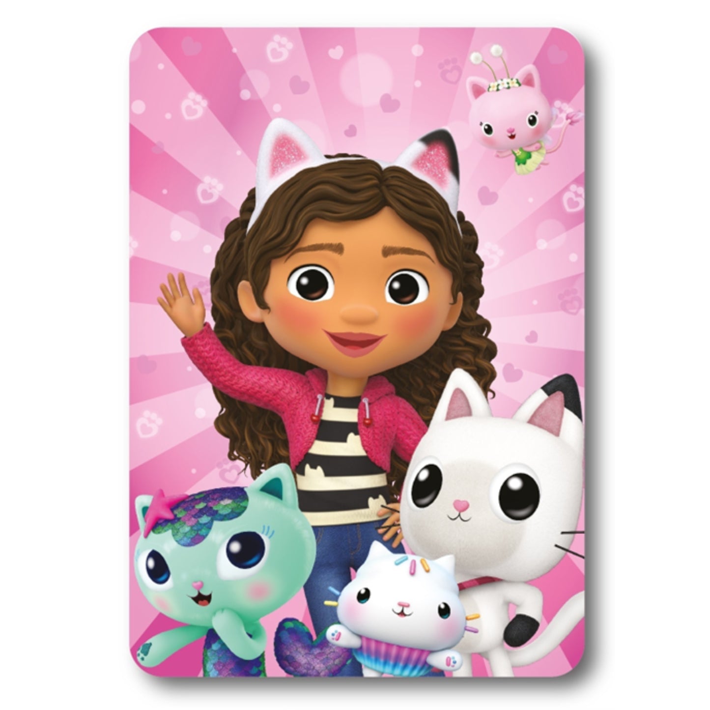 Gabby's Dollhouse fleece deken