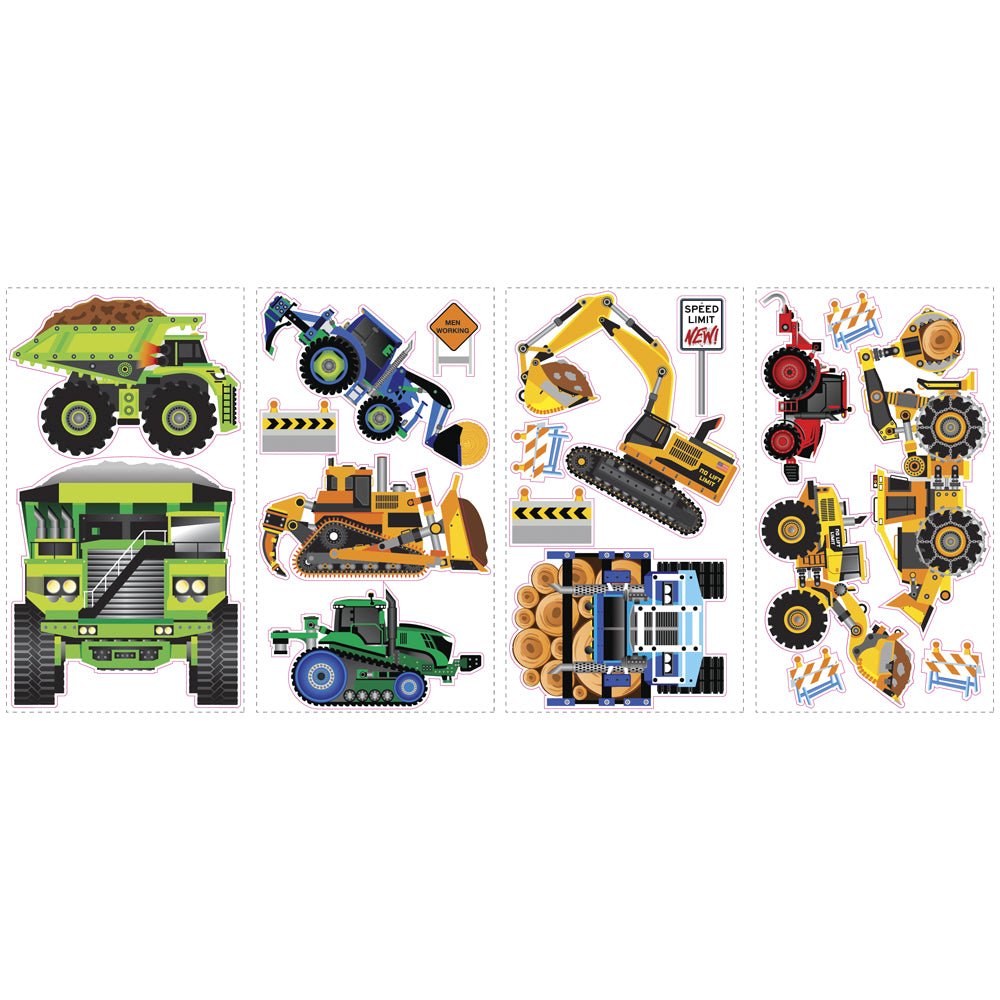 Muursticker - Constructie Wagens