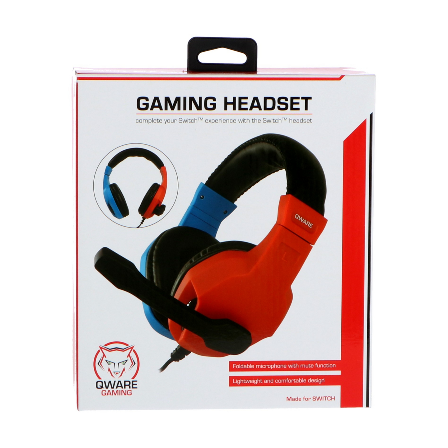 Qware Headset rood / blauw