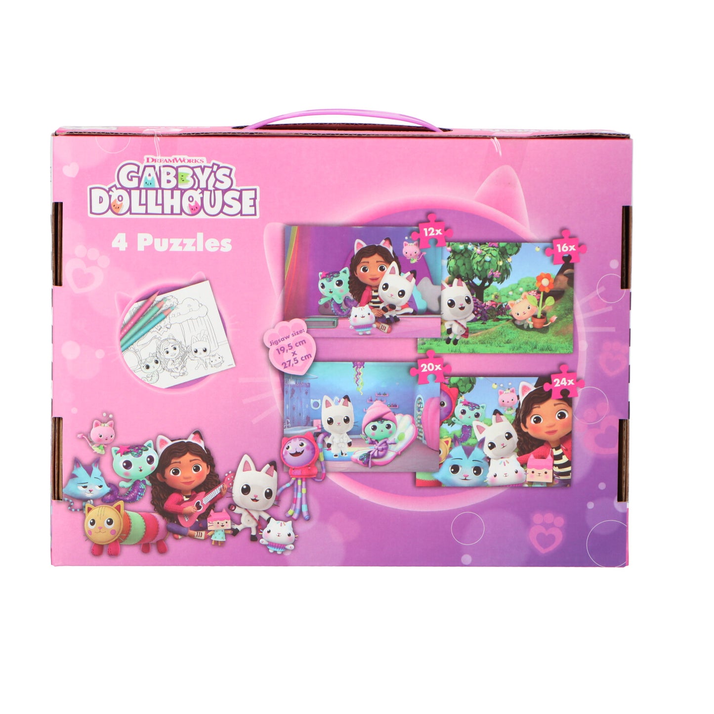 Gabby's Dollhouse Puzzel 4-pack