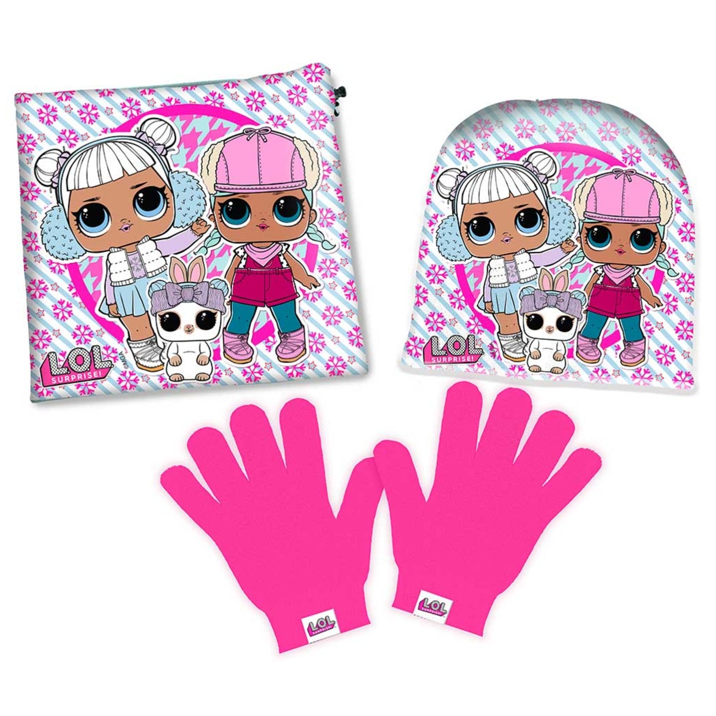 LOL Surprise muts, col en handschoenen