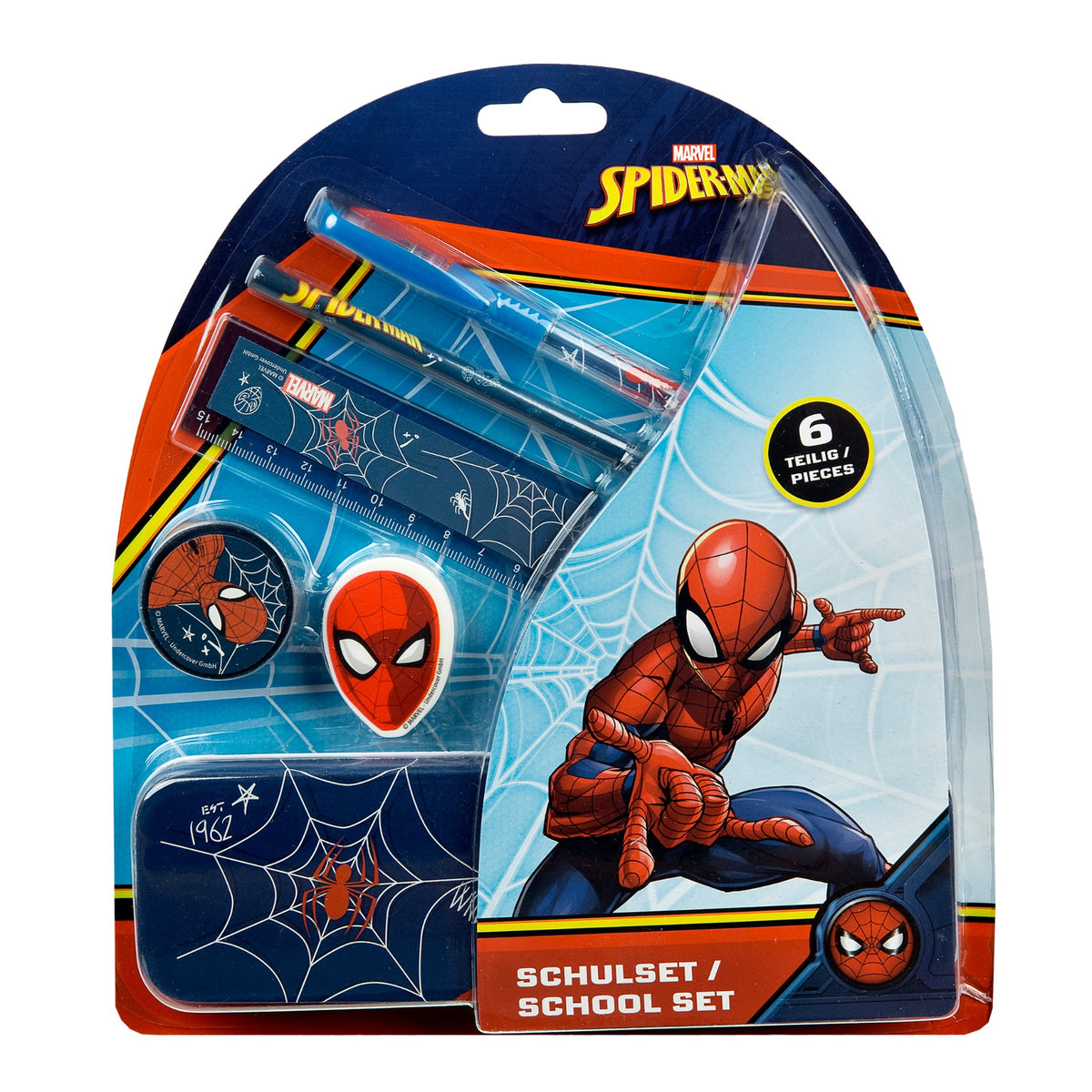 Spiderman schrijfwarenset - 6 delig