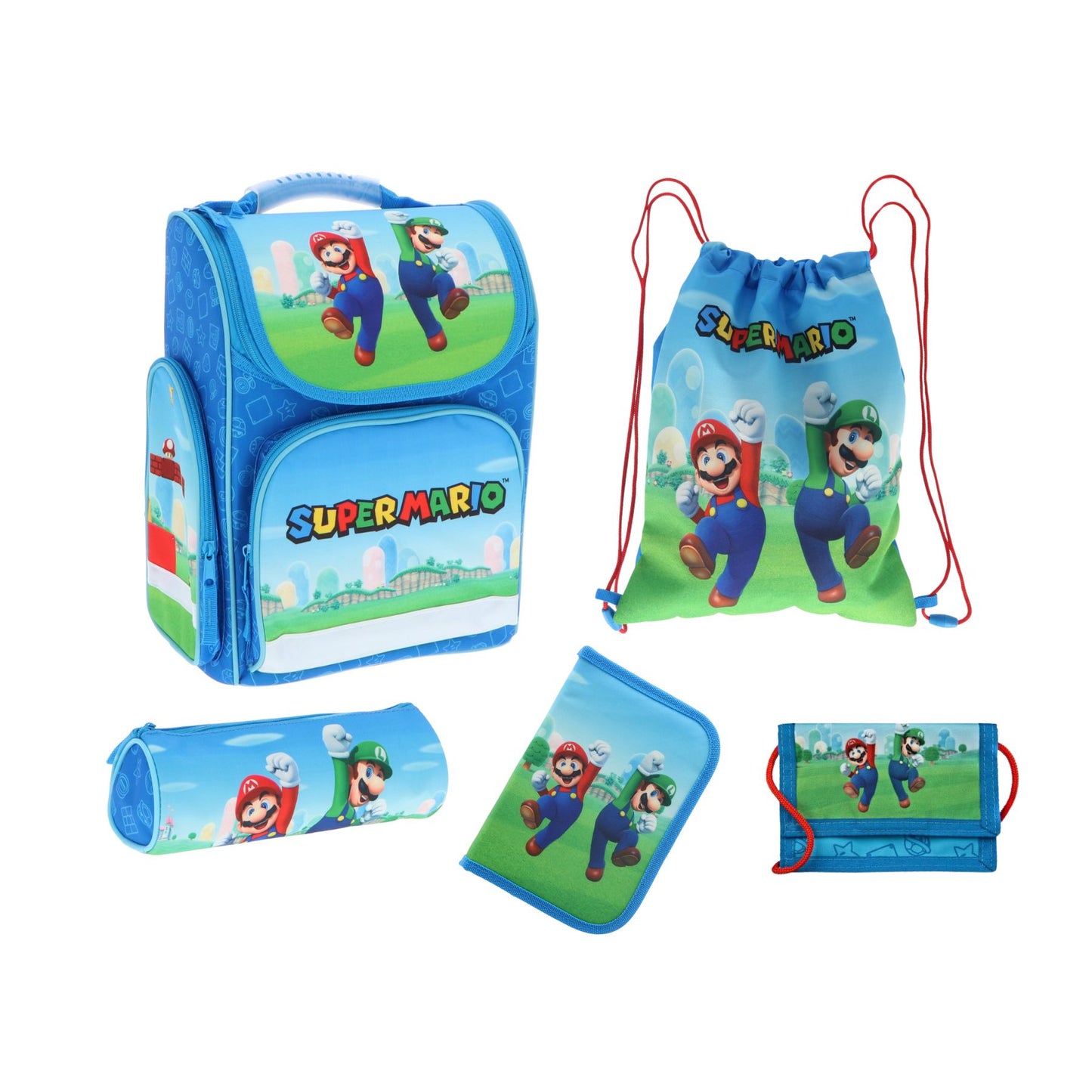Super Mario School Set - 5 Delig