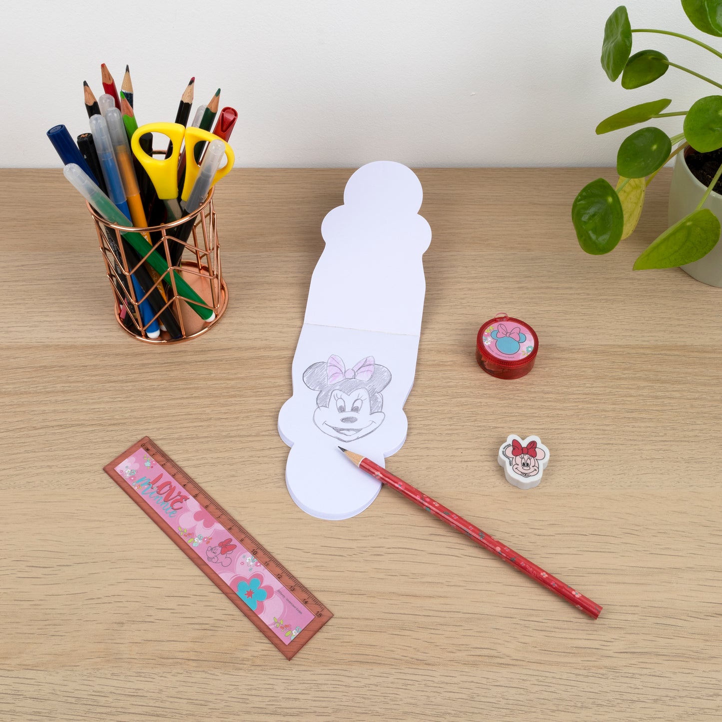 Minnie Mouse Schrijfwarenset 5 Delig