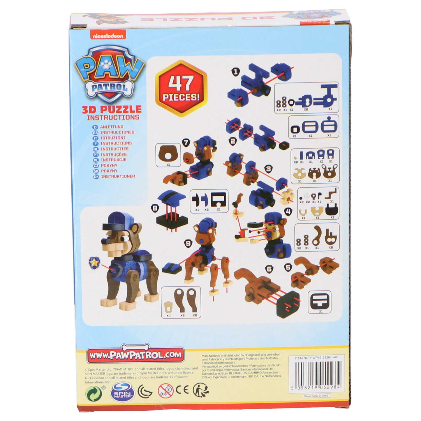 Paw Patrol 3D Puzzel Chase
