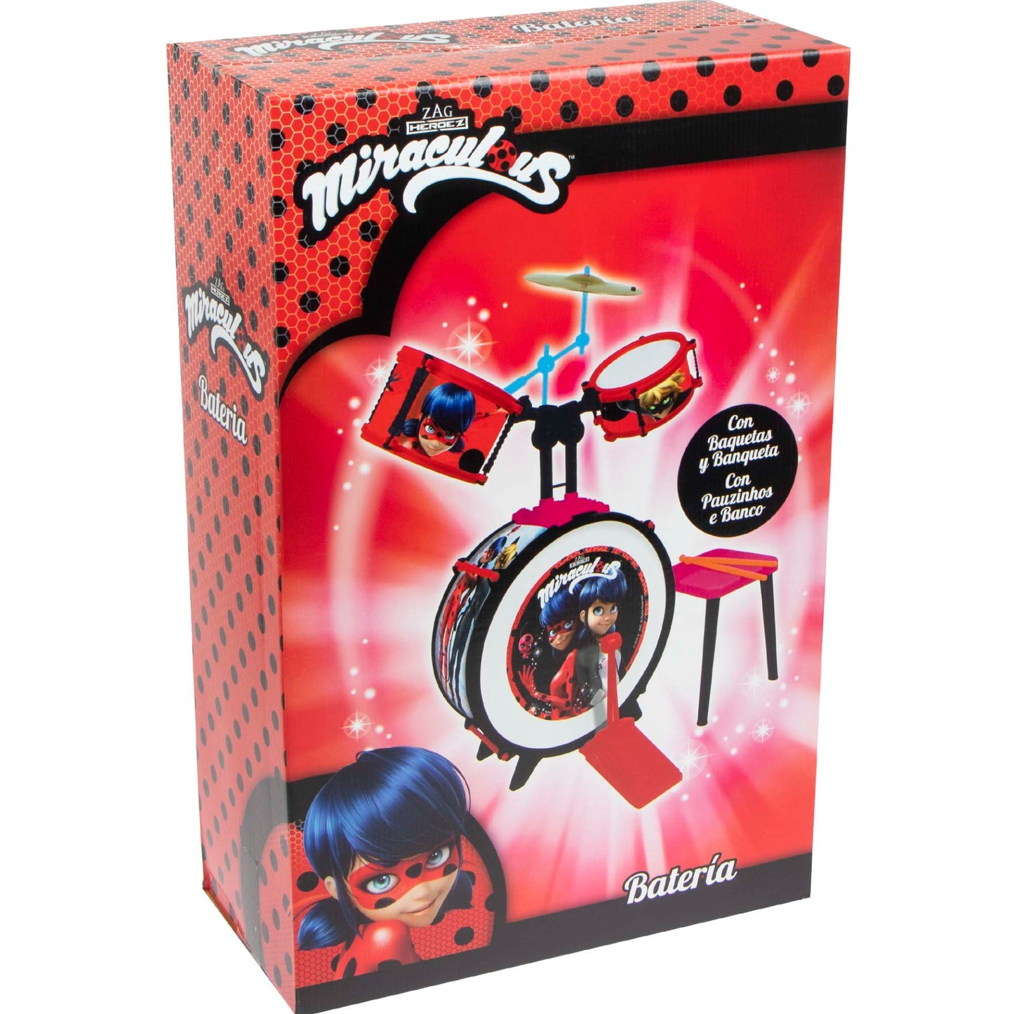 Miraculous Ladybug Drumstel met krukje