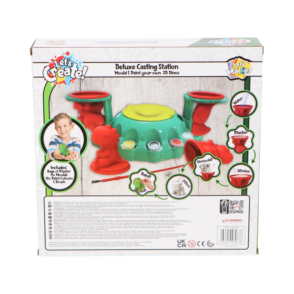 Dinosaurus gips en verf set
