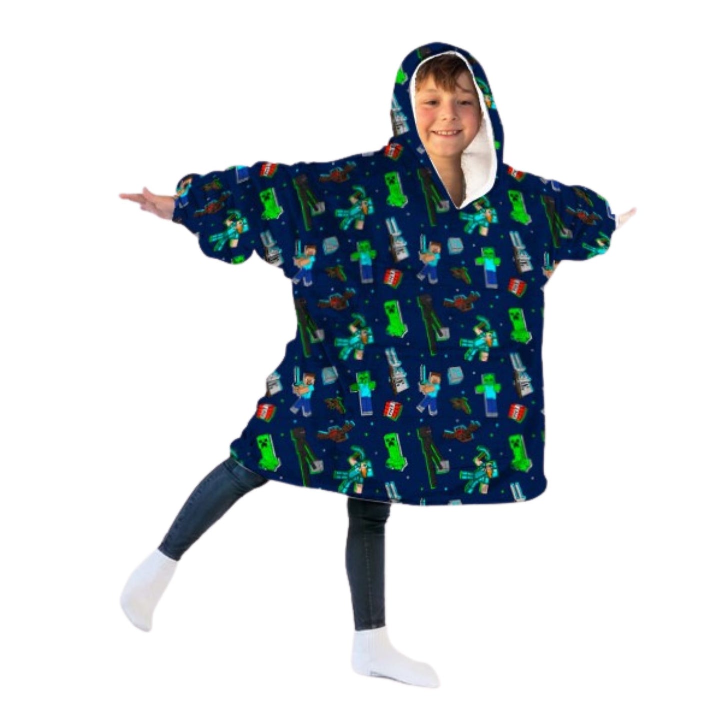 Minecraft hoodie deken