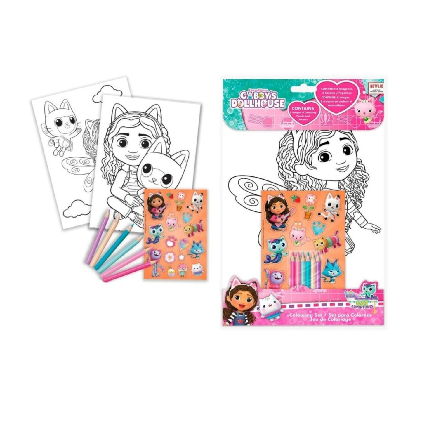 Gabby's Dollhouse Kleurset met stickers