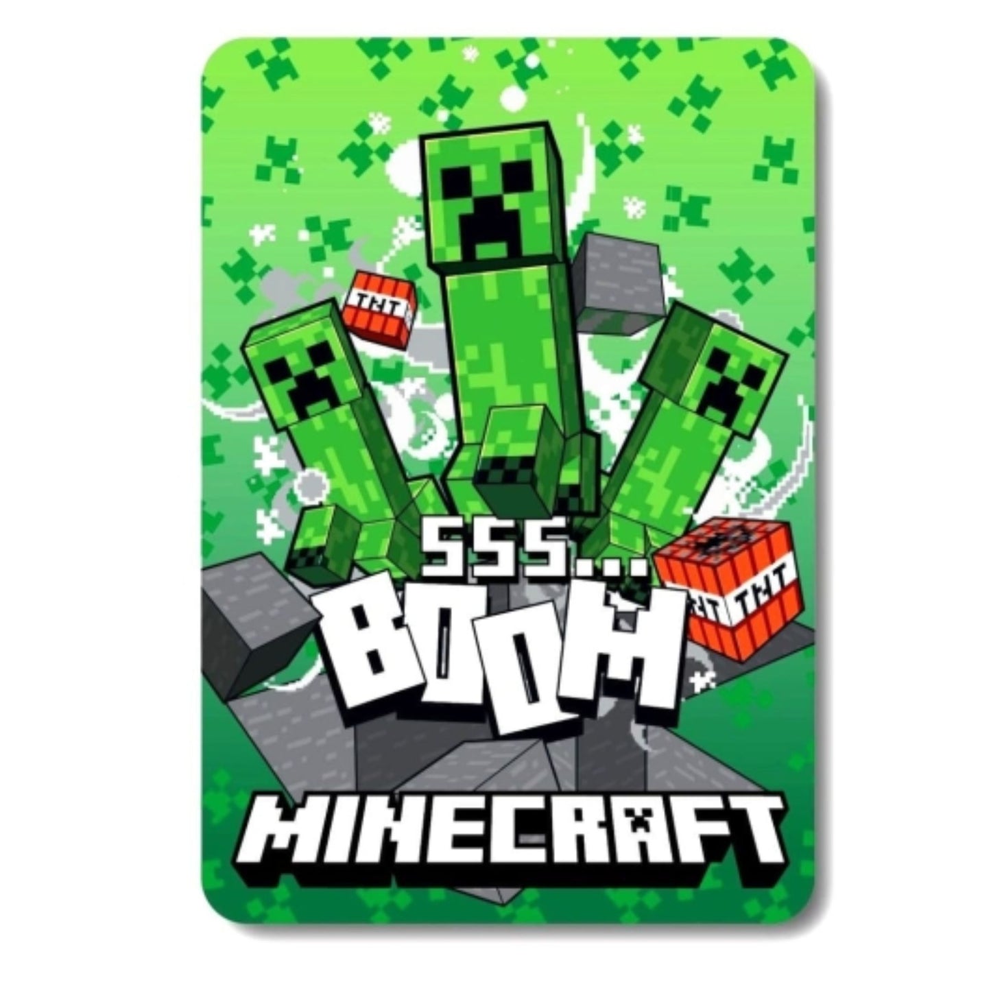 Minecraft fleece deken