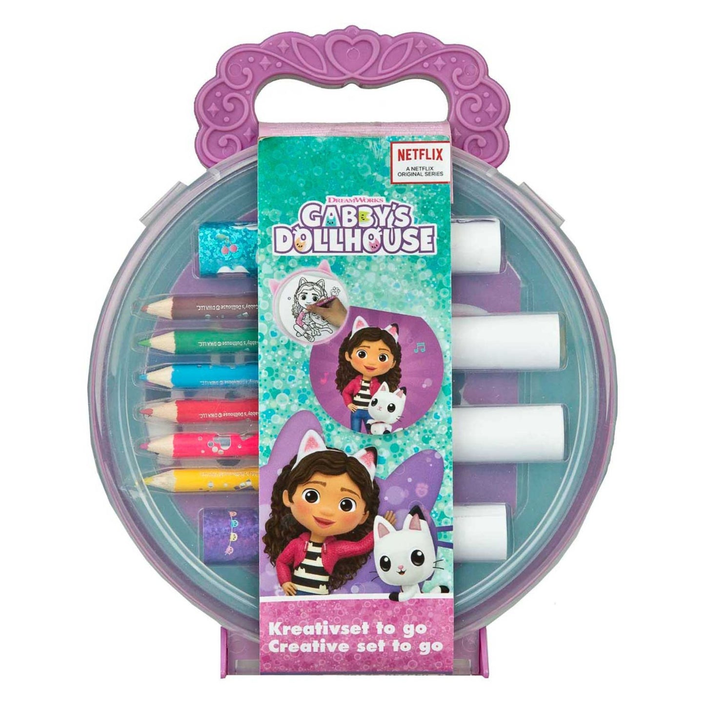 Gabby's Dollhouse schoolset; rugzak, etui en schrijfwarenset