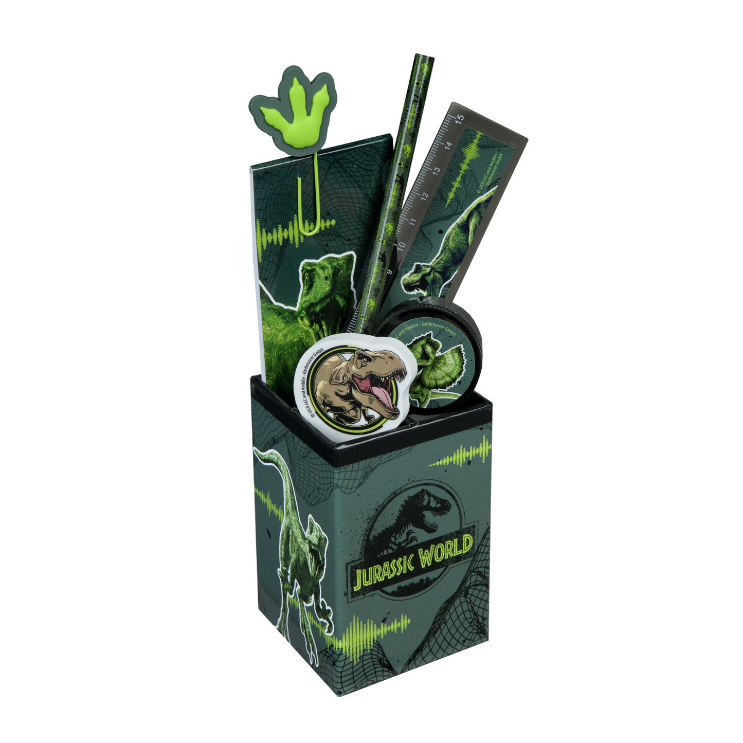 Jurassic World schoolset; rugzak, gymtas en schrijfwarenset