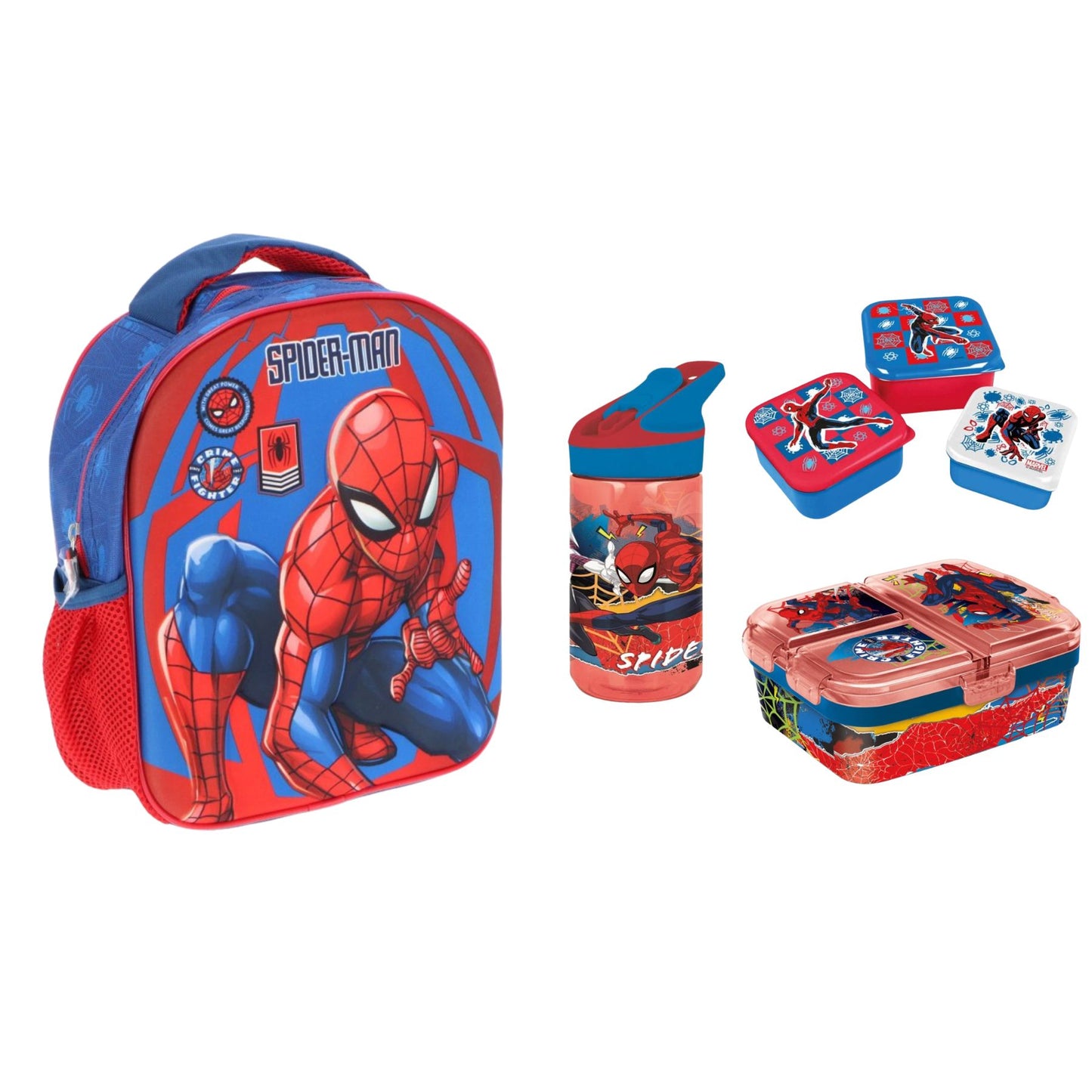 Spiderman schoolset; rugzak en lunchset