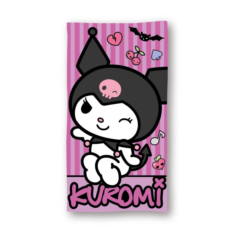 Kuromi strandset; strandlaken en vissershoedje
