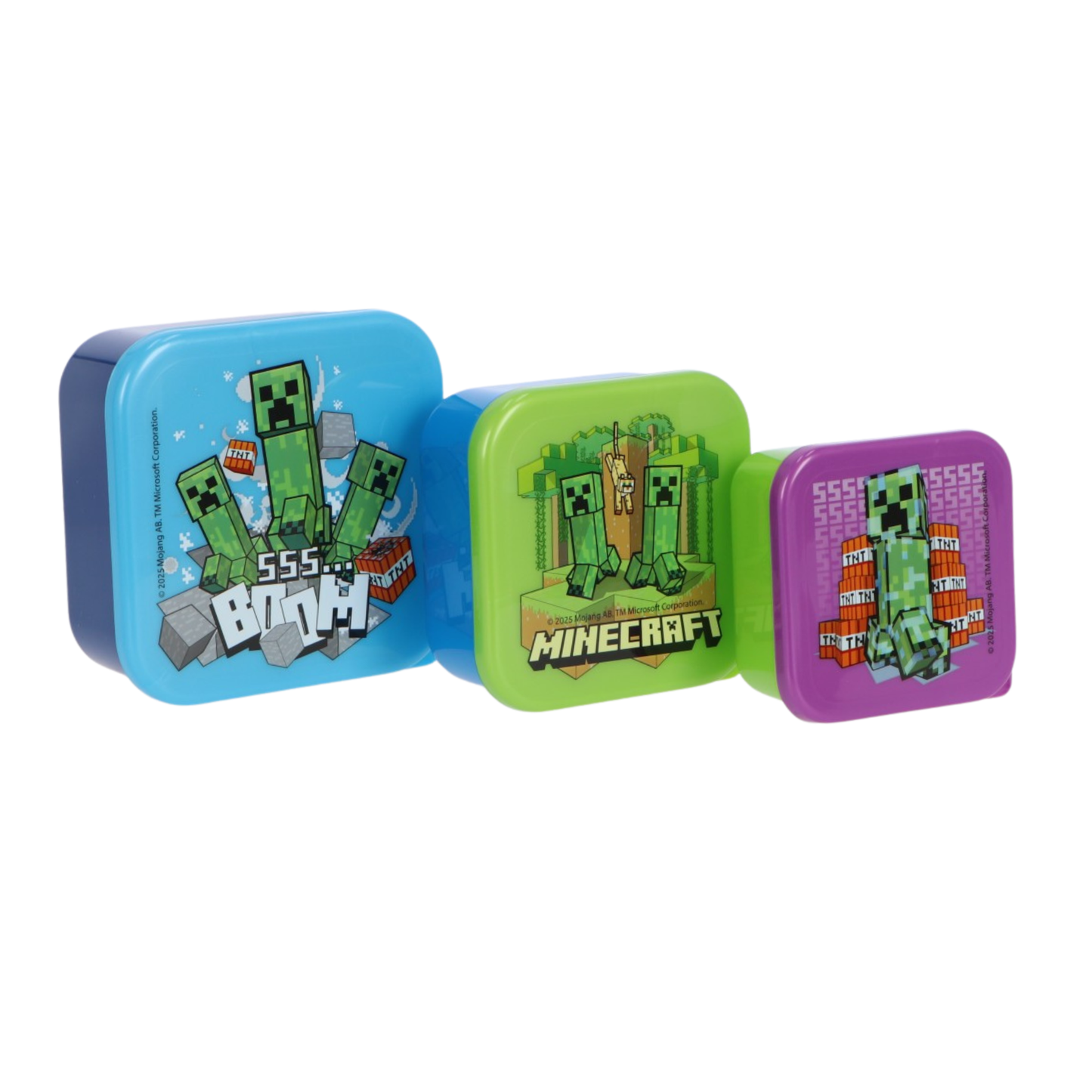 Minecraft lunchset; lunchbox, snackbox en drinkfles