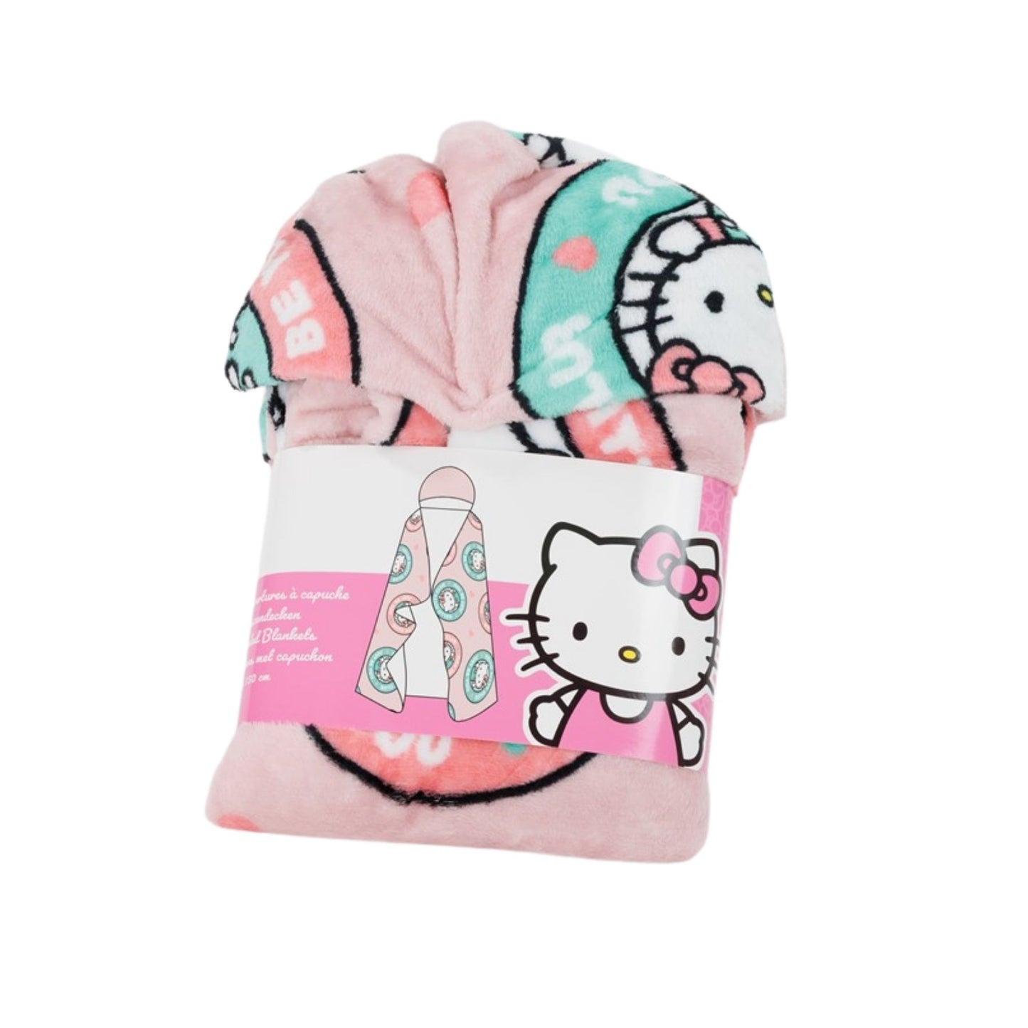 Hello Kitty fleece deken met capuchon