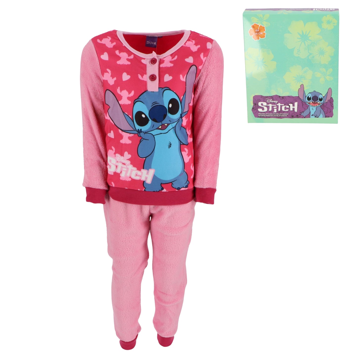 Lilo & Stitch Coral-Fleece Pyjama - Giftbox