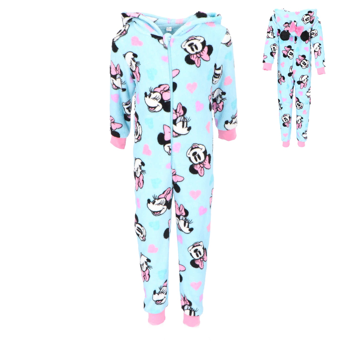 Minnie Mouse Coral-Fleece Onesie