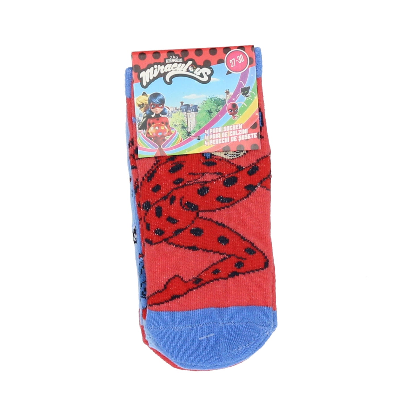 Miraculous Ladybug 4-Pack Sneaker Sokken - 12 Paar