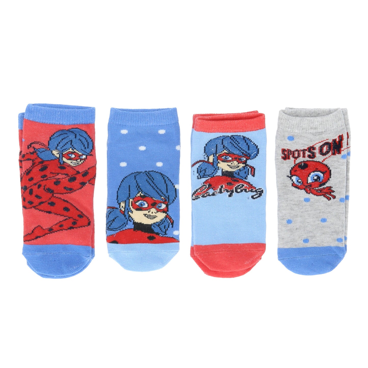 Miraculous Ladybug 4-Pack Sneaker Sokken - 12 Paar