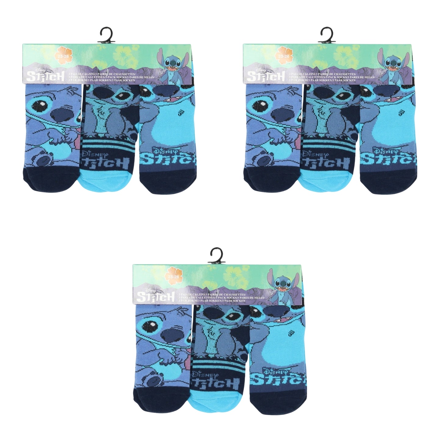Lilo & Stitch Sokken - 9 Paar- Blauw