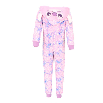 Lilo & Stitch Coral-Fleece Onesie