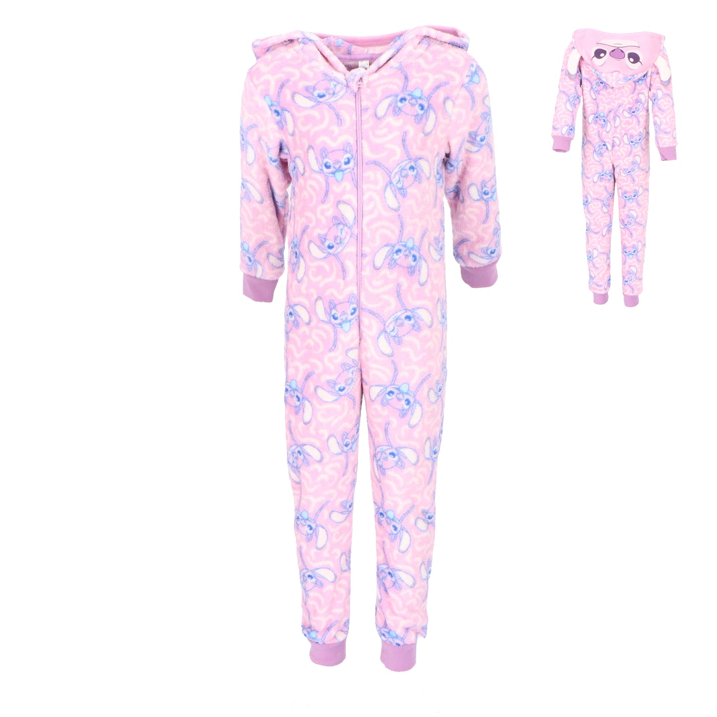 Lilo & Stitch Coral-Fleece Onesie