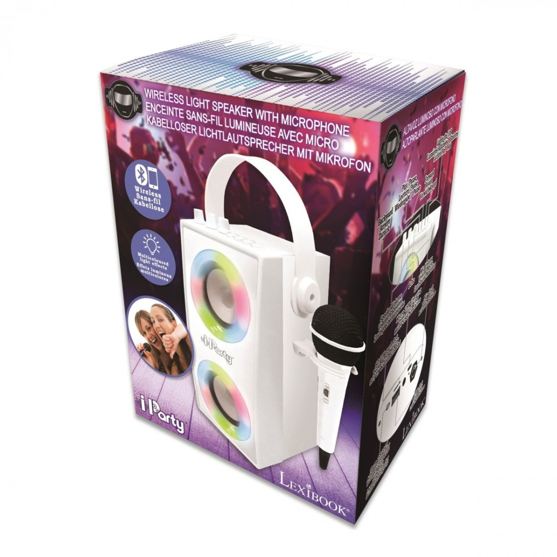 Lexibook Draagbare Bluetooth lichtluid Speaker met microfoon - iParty
