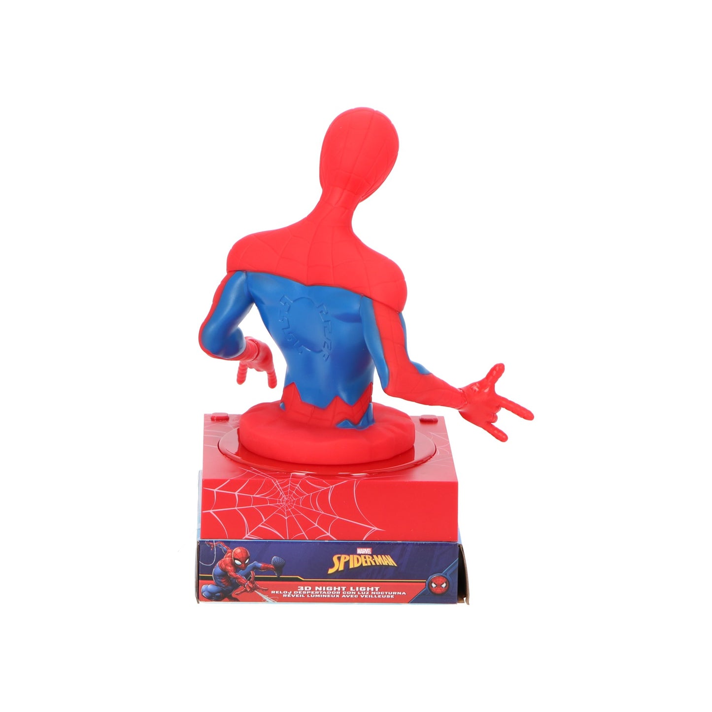 Spiderman 3D Wekker met nachtlampje en geluiden