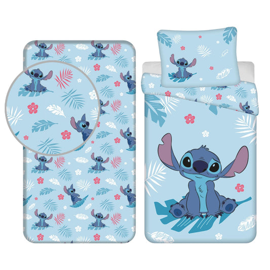 Lilo & Stitch Dekbedovertrek + Hoeslaken - Blauw