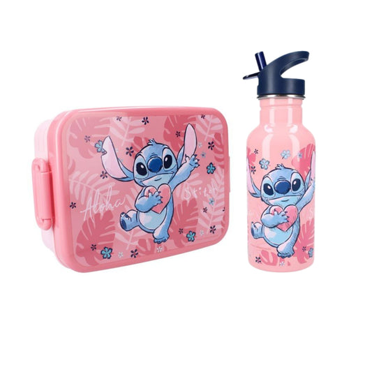 Lilo & Stitch lunchset; lunchbox en drinkfles