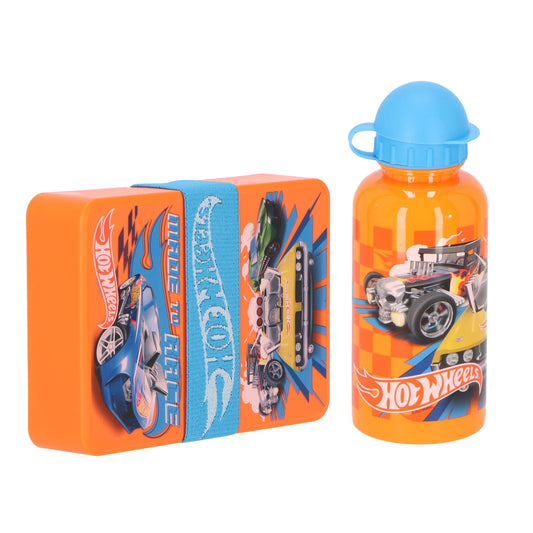 Hot Wheels lunchset; lunchbox en drinkfles