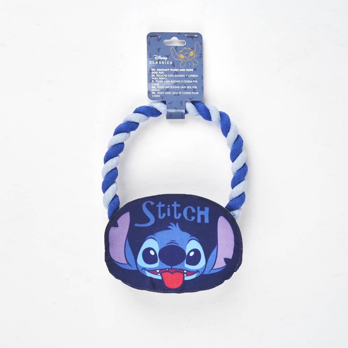 Lilo & Stitch Hondenspeeltje - piepend pluche en touw - L