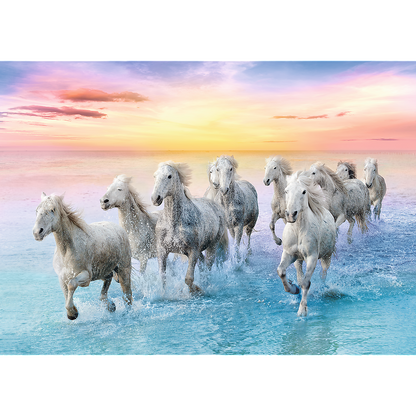 Puzzel - Galloping white horses
