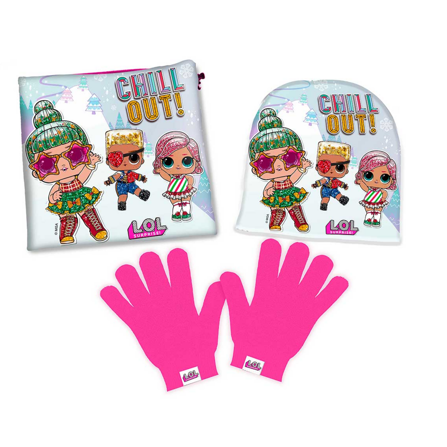 LOL Surprise muts, col en handschoenen