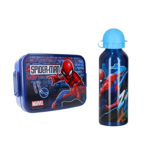 Spiderman lunchset; lunchbox en drinkfles