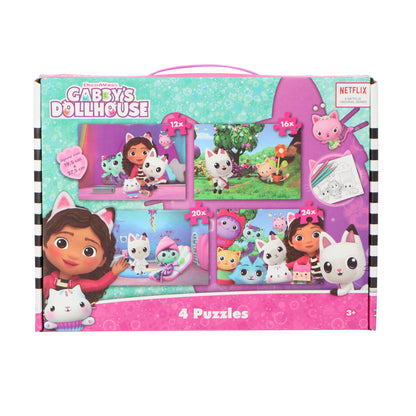 Gabby's Dollhouse Puzzel 4-pack