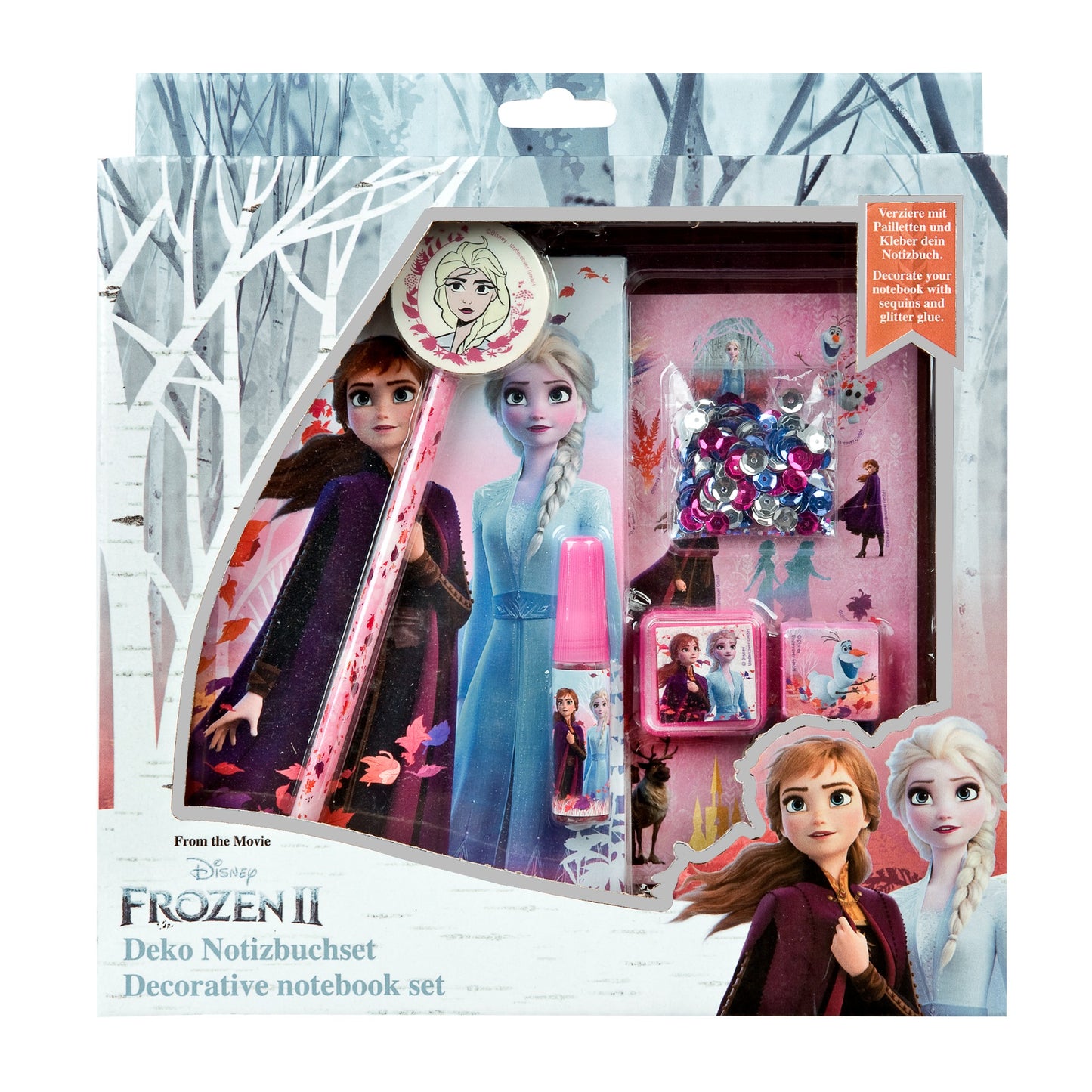 Frozen Notitieboek decoratie set