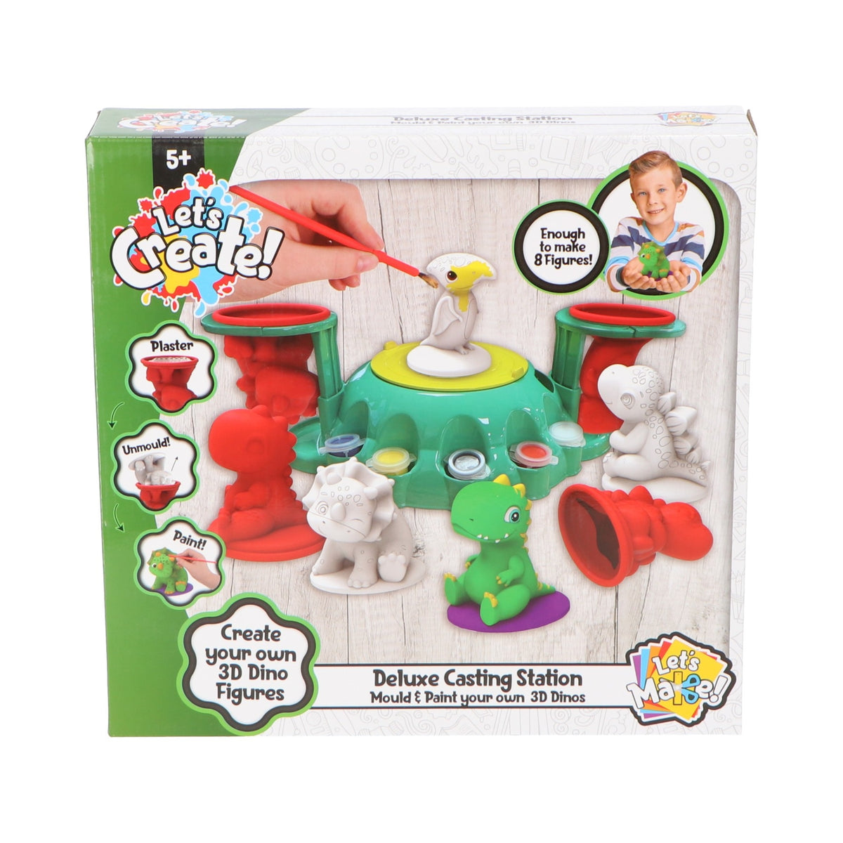 Dinosaurus gips en verf set