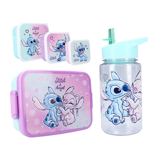 Lilo & Stitch lunchset; lunchbox, snackbox en drinkfles