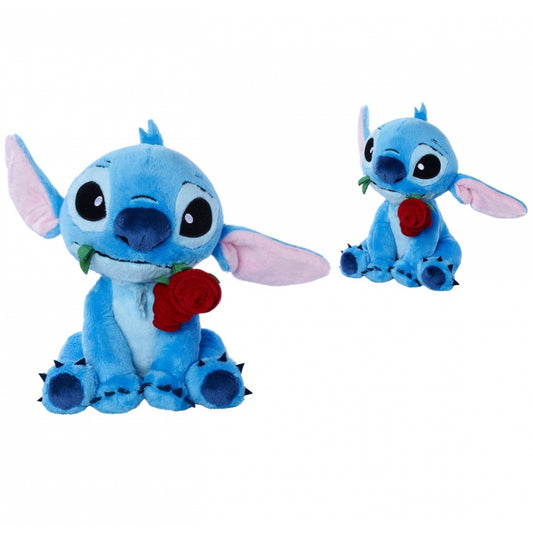 Lilo & Stitch Pluche - Met Roos - 25 CM