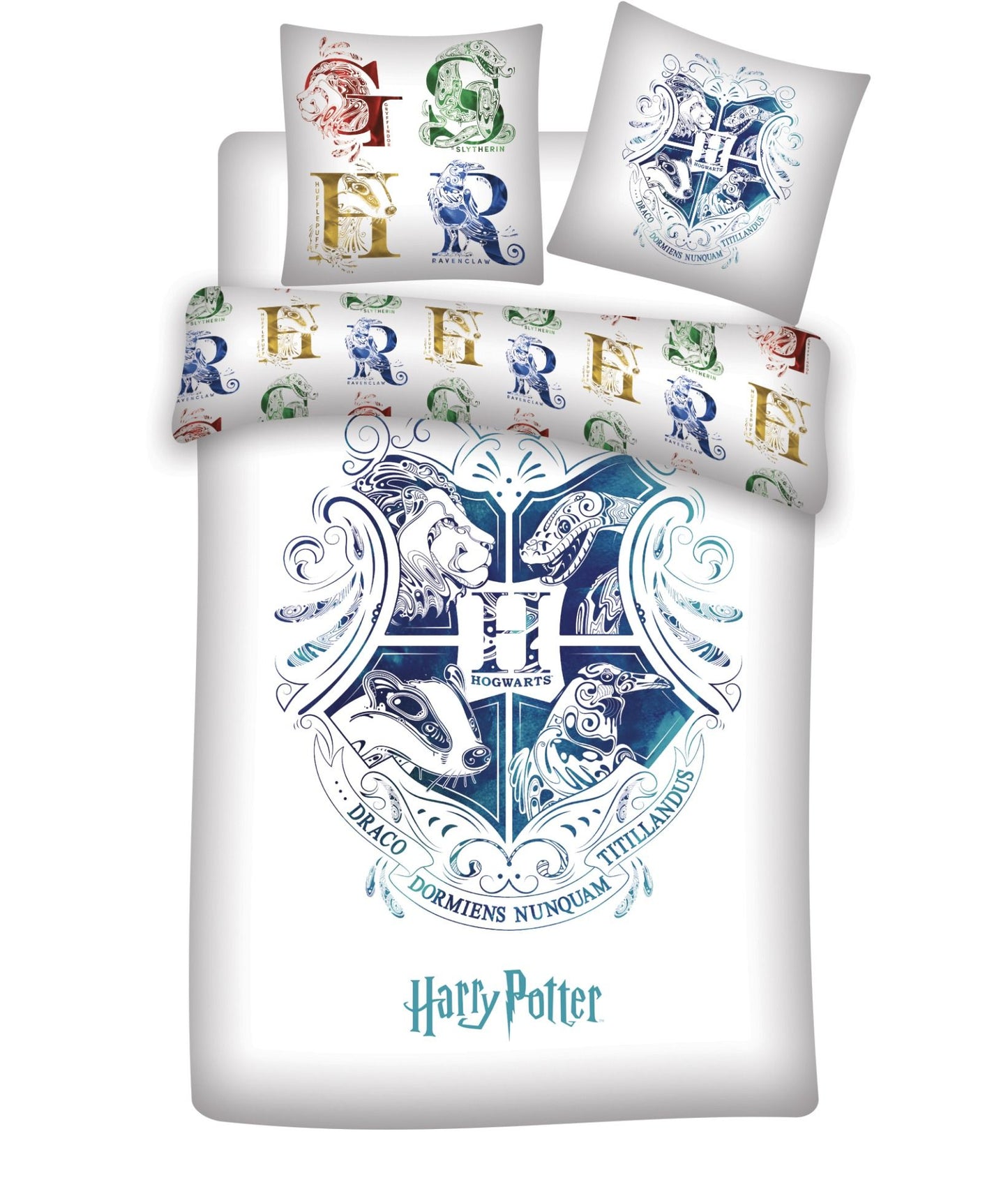 Harry Potter Dekbedovertrek + Hoeslaken - Wit
