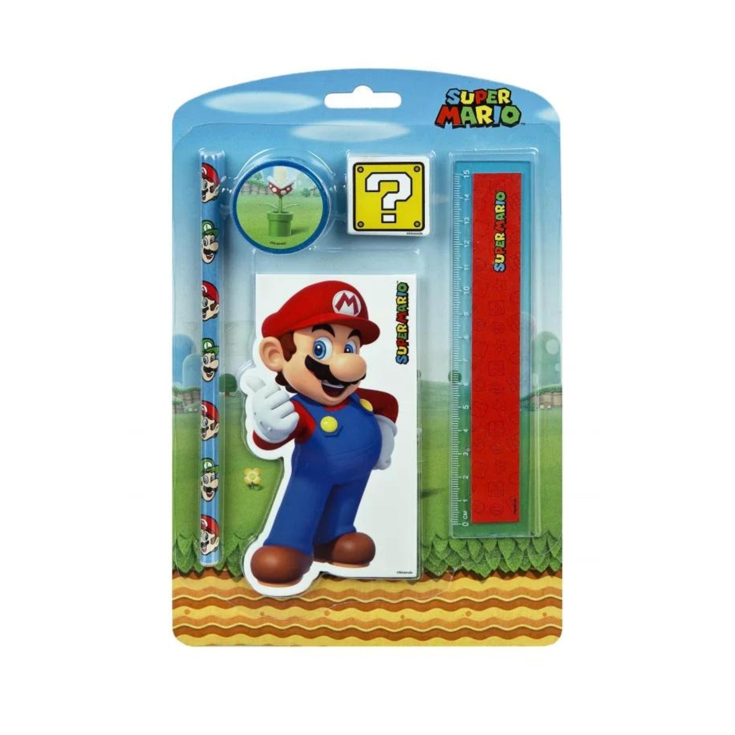 Super Mario Schrijfwarenset 5 Delig