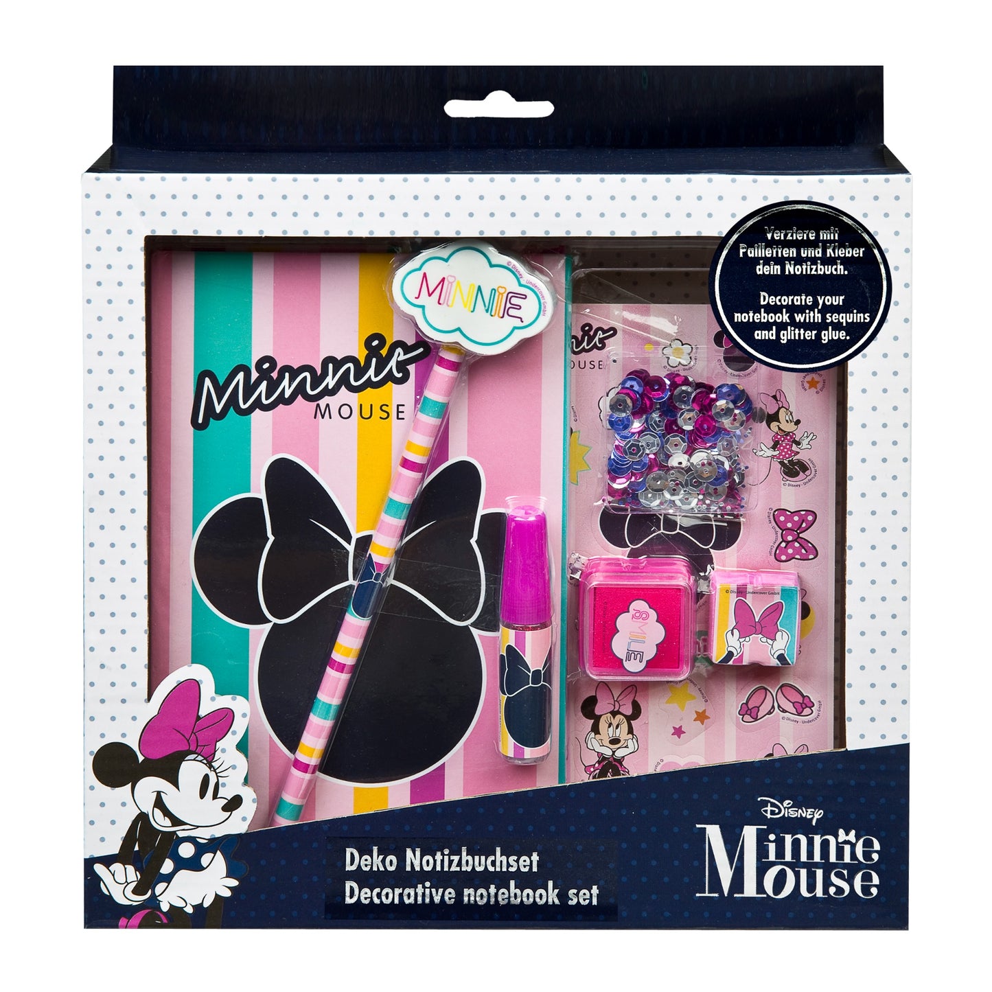 Minnie Mouse Notitieboek decoratie set