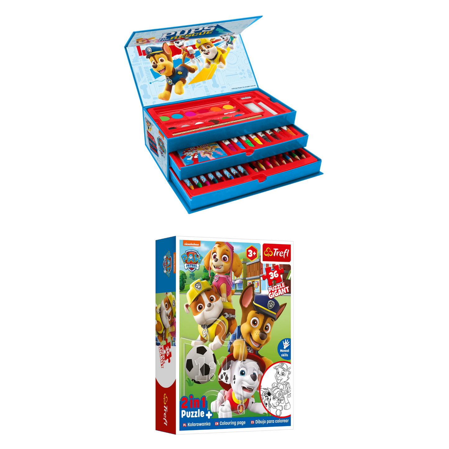 Paw Patrol Creatieve Set - Kleurdoos + Puzzel