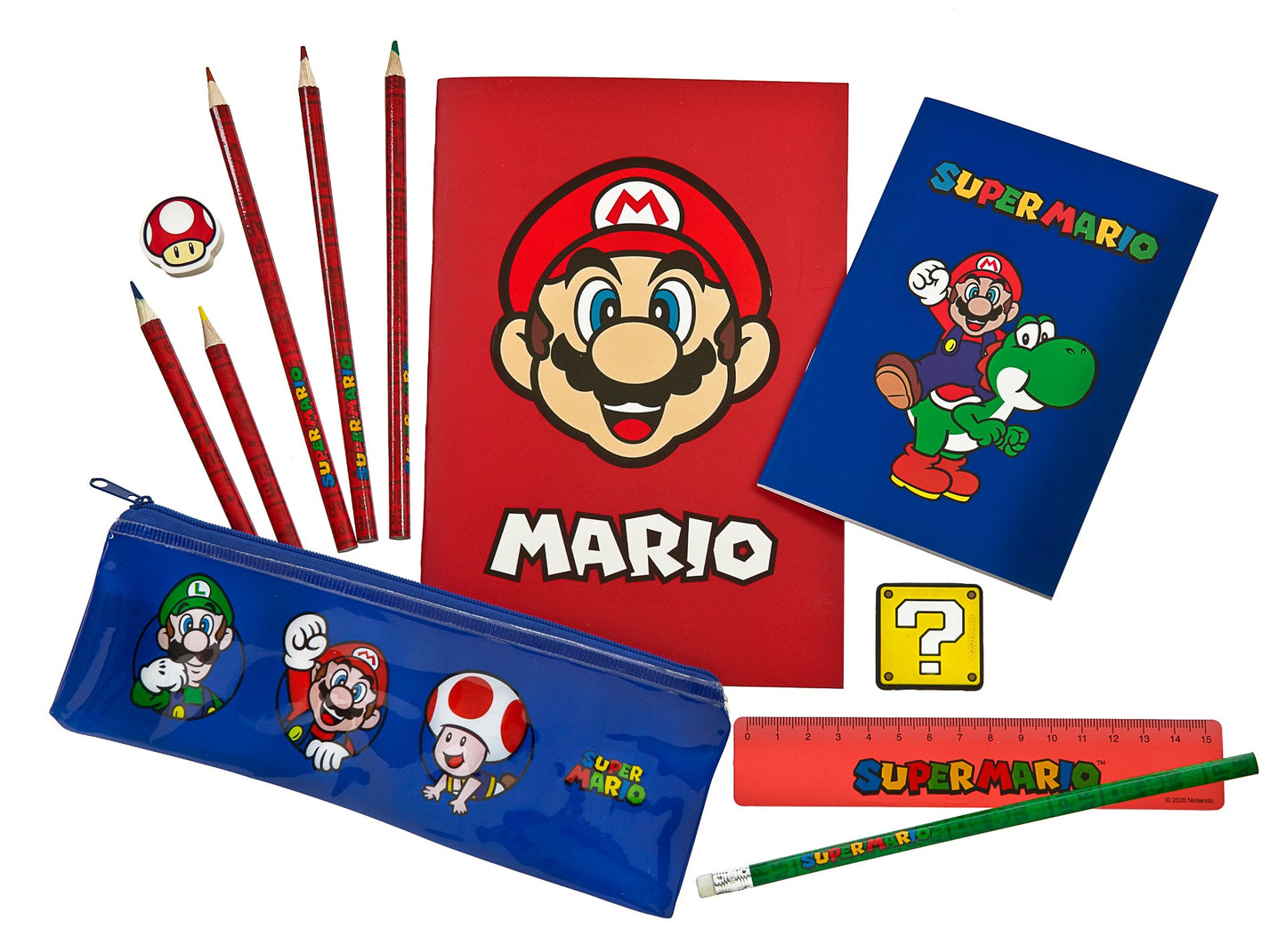 Super Mario Fancy Schrijfwarenset 12 Delig
