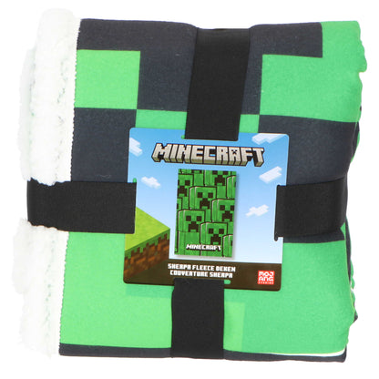 Minecraft fleece deken - sherpa