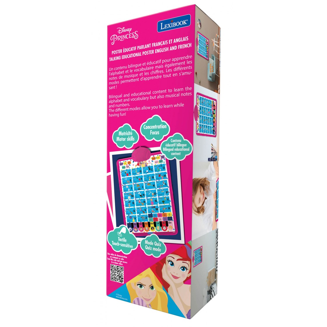 Princess Tweetalige Sprekende Educatieve Poster - EN/FR