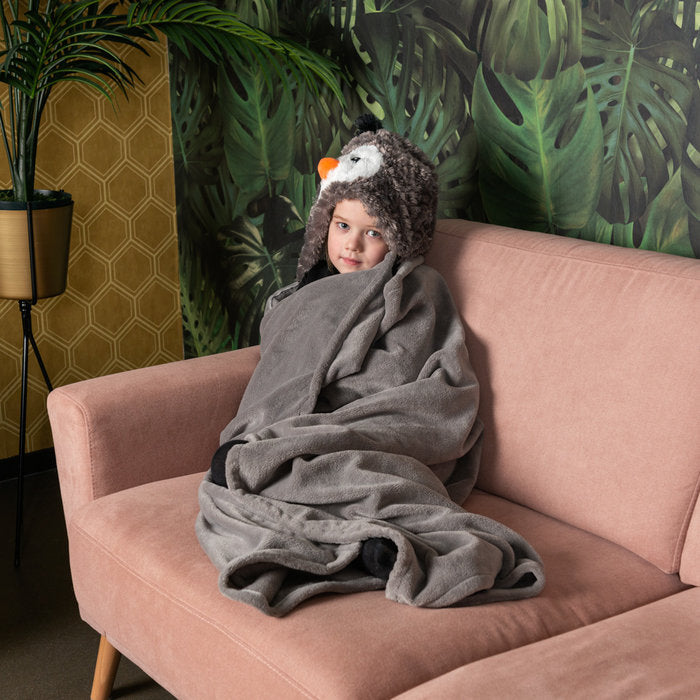 Noxxiez fleece deken - pinguin