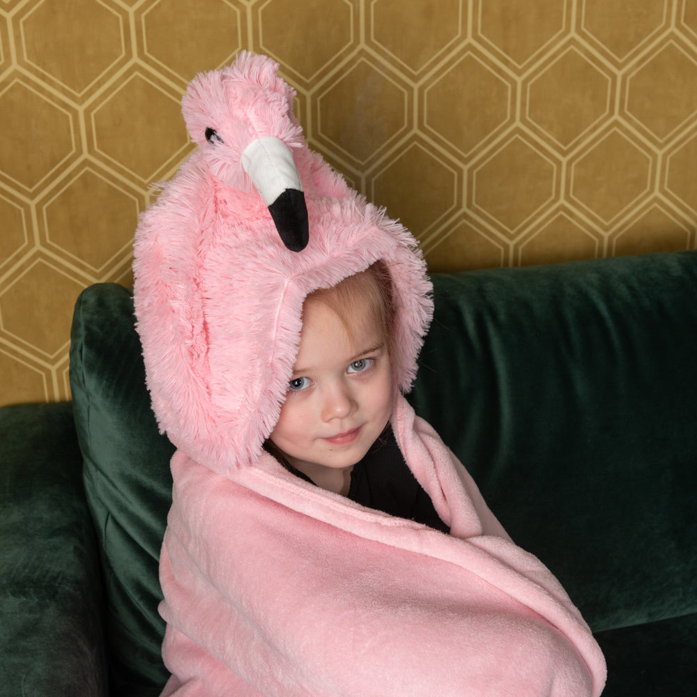 Noxxiez fleece deken - flamingo